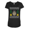 totoro ugly christmas Maternity Scoop Neck T-shirt