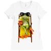 frog funny cocktail Ladies Fitted T-Shirt
