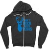 don't buck with texas funny Zipper Hoodie