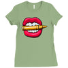 bullet in mouth Ladies Fitted T-Shirt