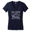 dreams into plans journal Women's V-Neck T-Shirt