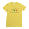 goatee beard mustache Ladies Fitted T-Shirt