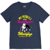 my pitbull is a sweetheart V-Neck Tee