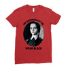 on wednesdays we wear black Ladies Fitted T-Shirt