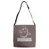 condoms are for pussies Adjustable Strap Totes