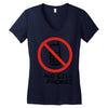 no cell phones Women's V-Neck T-Shirt