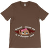 October Peeking Out Baby Girl T-Shirt