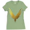 the fly bird   maverick jake paul   gold Ladies Fitted T-Shirt