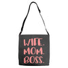 wife boss mom Adjustable Strap Totes