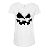 pumpkin face Maternity Scoop Neck T-shirt