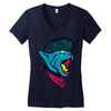 cat punk Women's V-Neck T-Shirt