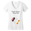 Creating A Little Disney Magic Minnie Mouse Women's V-Neck T-Shirt