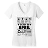 Born In April Women's V-Neck T-Shirt