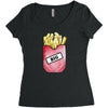 Big Fries Women's Triblend Scoop T-shirt