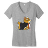 corgi potter Women's V-Neck T-Shirt