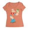 popeye spinach retro mens funny Women's Triblend Scoop T-shirt