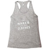 naked under these clothes tie dye Racerback Tank