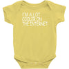 i'm a lot cooler on the internet Baby Onesie