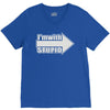 i'm with stupid V-Neck Tee