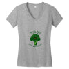 one cheer for broccoli Women's V-Neck T-Shirt
