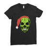 santa clous skeleton Ladies Fitted T-Shirt