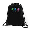 three monkeys talking nonsense Drawstring Bags