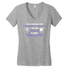 I Love Someone with Hodgkin's Cancer to The Moon and Back to Infinity Women's V-Neck T-Shirt