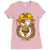 pirate owl Ladies Fitted T-Shirt