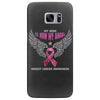 my hero is now my angel breast cancer awareness Samsung Galaxy S7 Edge Case