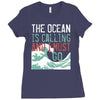 the ocean is calling Ladies Fitted T-Shirt
