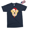 golden retriever dog with red santa's hat Exclusive T-shirt