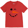 snowman face V-Neck Tee
