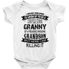 Super Cool Granny Of A Freaking Awesome Grandson Baby Onesie
