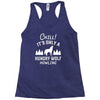 chill hungry wolf Racerback Tank