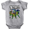 x turtles, mutants in a half shell Baby Bodysuit