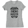 Super Cool Mom Of A Freaking Awesome Daughter Ladies Fitted T-Shirt