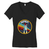 Nasa  Blue White Yellow Color Women's V-Neck T-Shirt