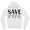 save black Zipper Hoodie