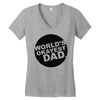 world's okayest dad Women's V-Neck T-Shirt