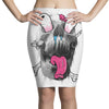scary skull Pencil Skirts