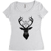 Deer With Diamond Women's Triblend Scoop T-shirt
