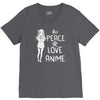 peace love anime V-Neck Tee