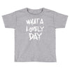 waht a lovely day Toddler T-shirt