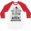 You Cant Scare Me I am Biker Grandfather 3/4 Sleeve Shirt