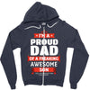 proud dad son Zipper Hoodie