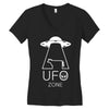 ufo zone 2 Women's V-Neck T-Shirt