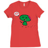 zombie cartoon Ladies Fitted T-Shirt