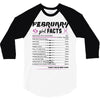 February Girl Facts Pisces 3/4 Sleeve Shirt