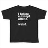 i before e except after c Toddler T-shirt