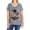 who loves cavalier king charles Ladies Curvy T-Shirt